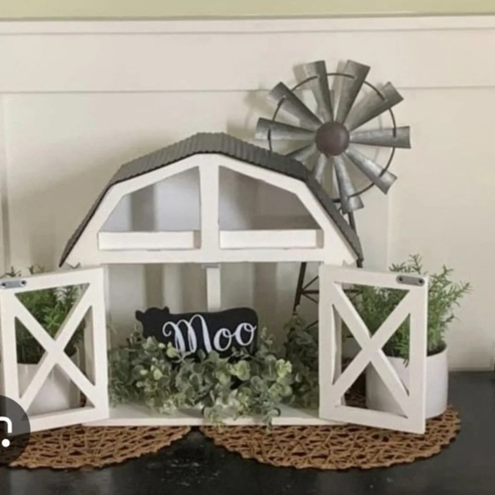 Hobby Lobby White Rustic Barn Display Shelf‎ Farmhouse Decor